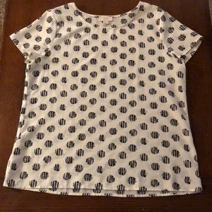 Ann Taylor LOFT Short Sleeve Shirt Size Large